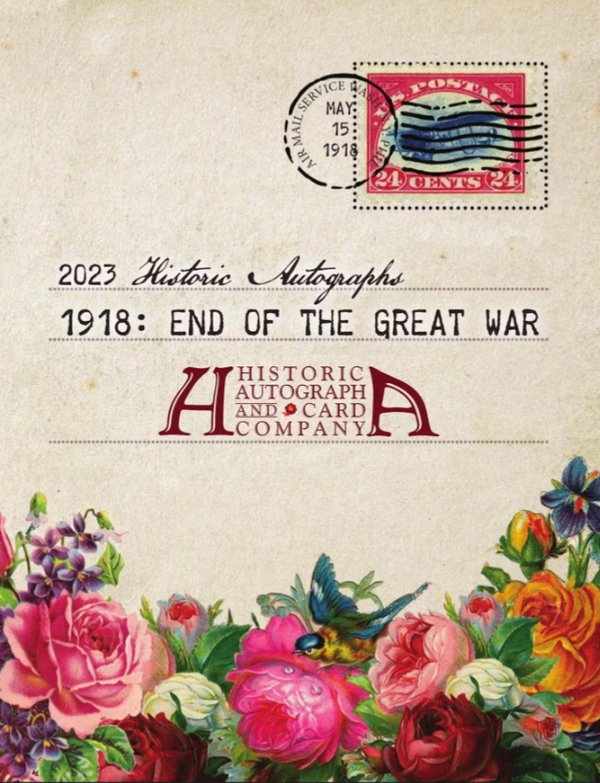 2023 Historic Autographs 1918: End of the Great War Box