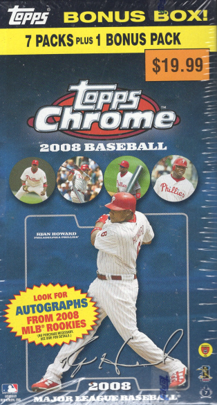 2008 Topps Chrome Baseball Blaster Box