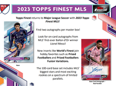 * 2023 Topps Finest MLS Soccer Hobby 4 Box 1/2 Case 'Serial #s' GB ( WEDNESDAY )