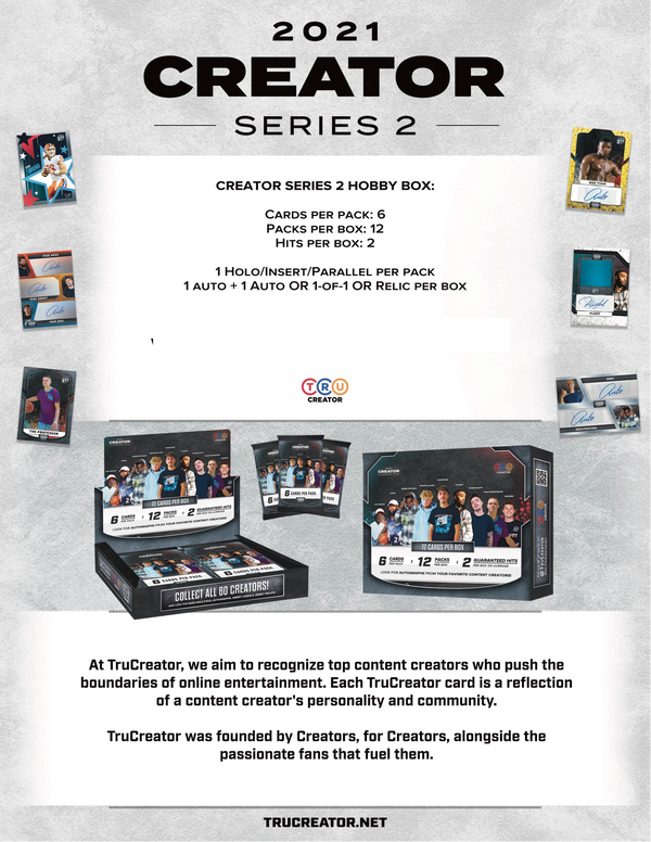 2021 TruCreator Creators Collection Series 2 10 Box Hobby Case