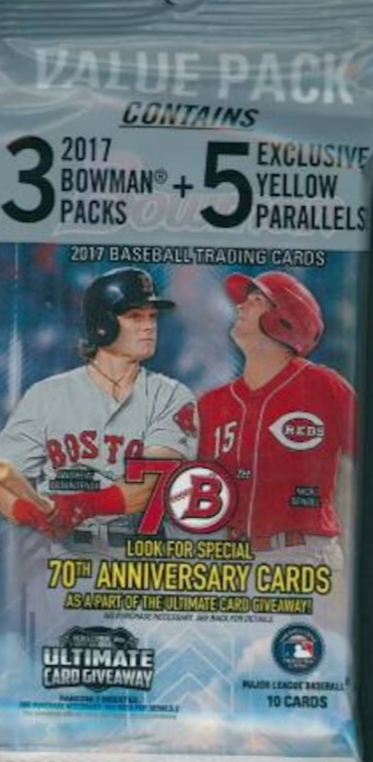 2017 Bowman Baseball Value Rack Pack w/5 Yellow Parallels